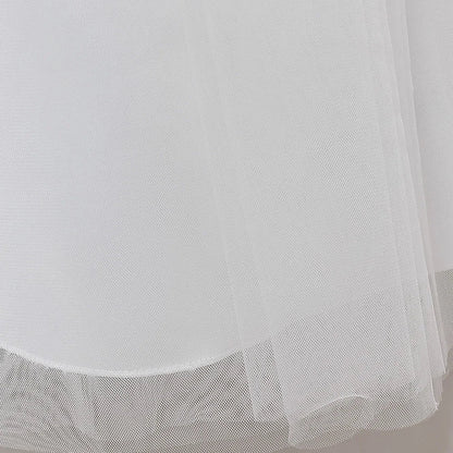 Girls Long White Bridesmaid Wedding Prom Gown Big Bow Party Communion Formal Evening Dress The Clothing Company Sydney