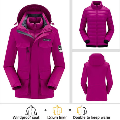 Ski Suit Snowboard Suits Women Windproof Waterproof Warm Thicken Snow Pants And Down Jacket Ski Clothes Set - The Clothing Company Sydney