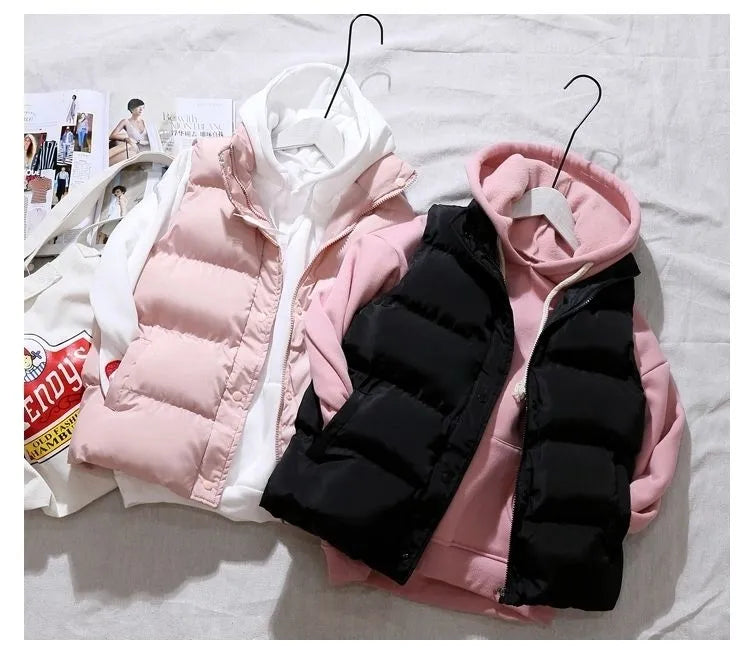 Women's Winter Warm Cotton Padded Puffer Vests Sleeveless Parkas Jacket The Clothing Company Sydney