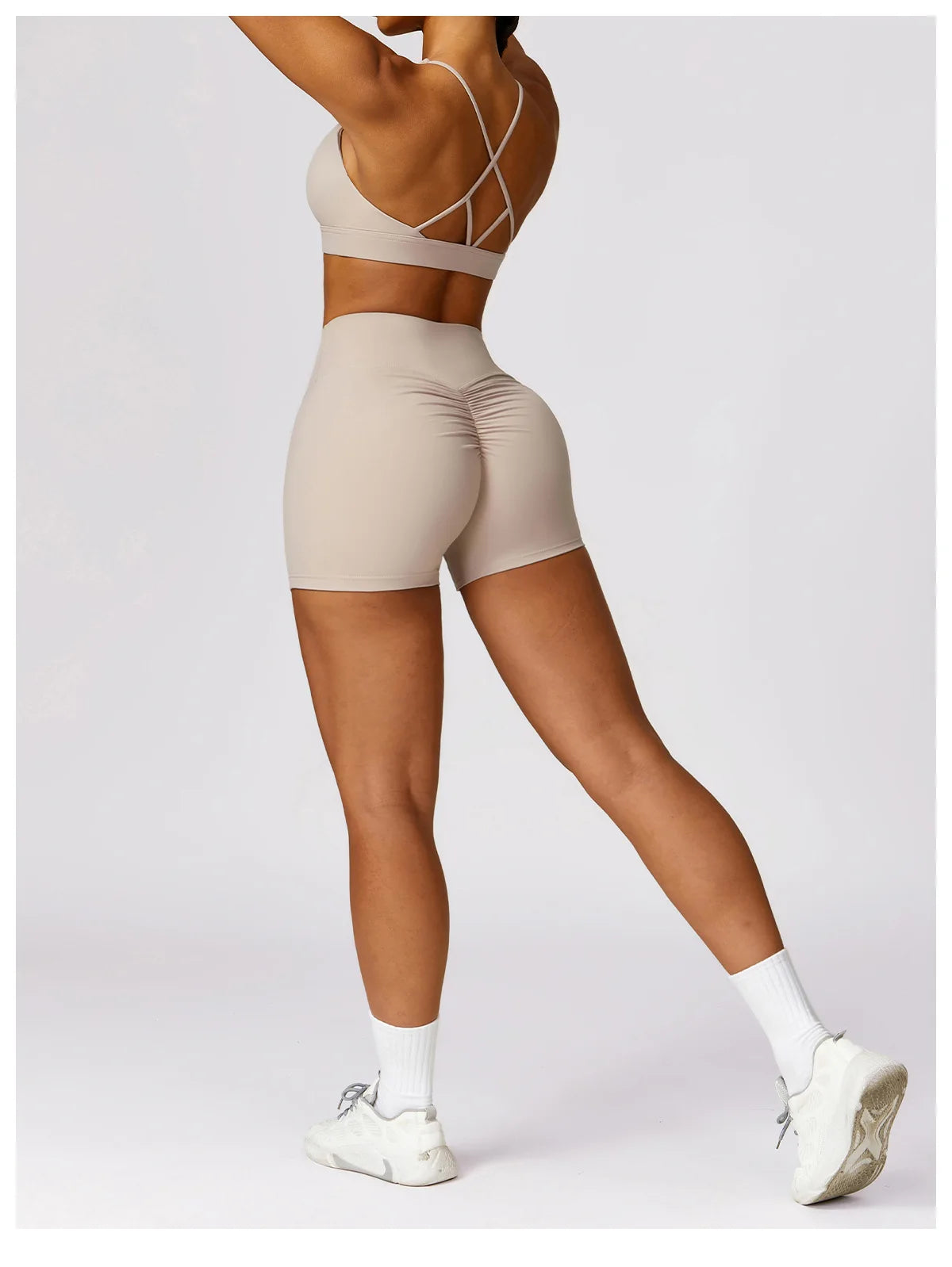 Women's Yoga Shorts Gym Leggings Cycling Slim Fit Workout Shorts High Waist Sports Shorts - The Clothing Company Sydney