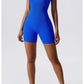 Women's Yoga Rompers One Piece Seamless Ribbed Jumpsuit Padded Sports Bra Romper Fashion Fitness Sportwear The Clothing Company Sydney