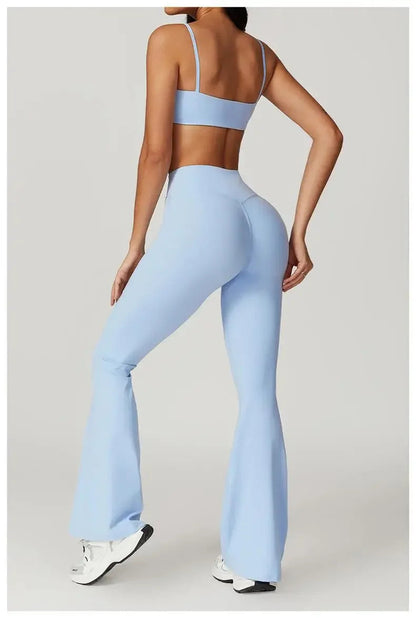 Quick-Dry Yoga 2 Piece Suit Outer Wear Running Sports Short Sleeves Women's Backless Fitness Wear Green Gym Clothing The Clothing Company Sydney