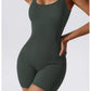 Women's Yoga Rompers One Piece Seamless Ribbed Jumpsuit Padded Sports Bra Romper Fashion Fitness Sportwear The Clothing Company Sydney