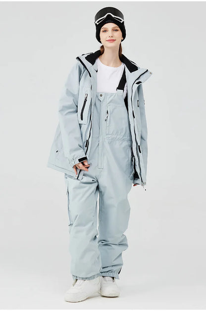 2 Piece Ski Sets for Women Ski Jackets and Pants Men Snowsuit Snowboard Coat Outfits Warm Hooded Waterproof Windproof Matching Set - The Clothing Company Sydney