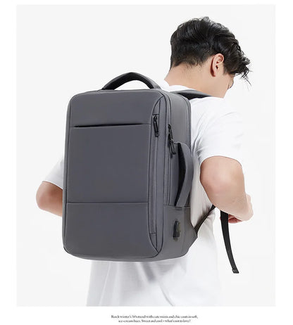 Large Backpack USB Charging Laptop Bagpack Waterproof Business Travel Cabin Hand Luggage Back Pack Bag - The Clothing Company Sydney
