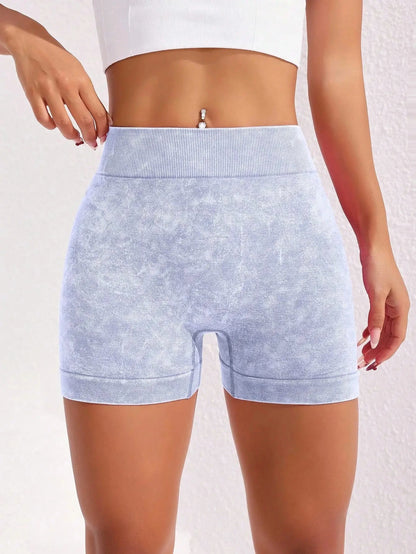 Women's Washed Yoga Shorts Fitness Quick Drying High Waist Workout Biker Shorts Hip Lift V Waist Sports Shorts The Clothing Company Sydney