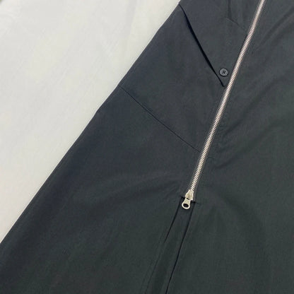 2 Piece Women's Solid Round Neck Sleeveless High Waist Vest Slim Top Loose With Pockets Zipper Long Skirt Matching Outfit Sets - The Clothing Company Sydney