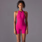 Hollow Backless Sport Jumpsuit Short Woman One Piece Gym Outfit Sleeveless Zipper Fitness Overalls Yoga Romper