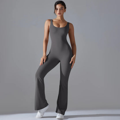 V Back Jumpsuit Gym Set Women Training Yoga Suit Sportswear Sports Fitness Rompers Stretch Workout Bodysuits The Clothing Company Sydney