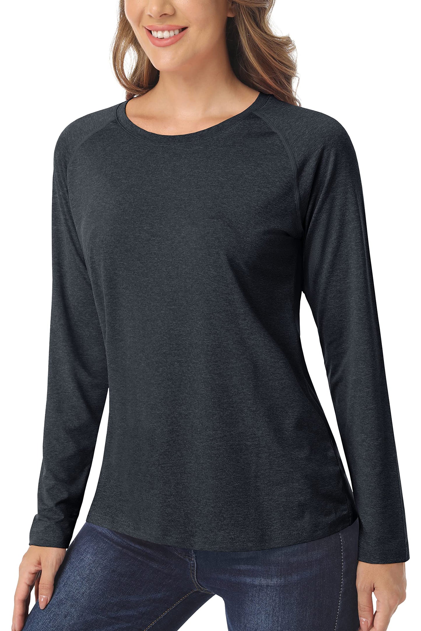 Sun Protection UPF 50+ Long Sleeve Shirts Womens Athletic Running T-shirts Quick Dry Sports Pullover Crew Neck Gym Tops The Clothing Company Sydney