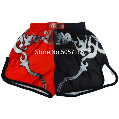 Thai Boxing Shorts Printed MMA Muay Thai Men's Shorts Kickboxing Pants Kids Women Martial Arts Grappling Fight Wear - The Clothing Company Sydney