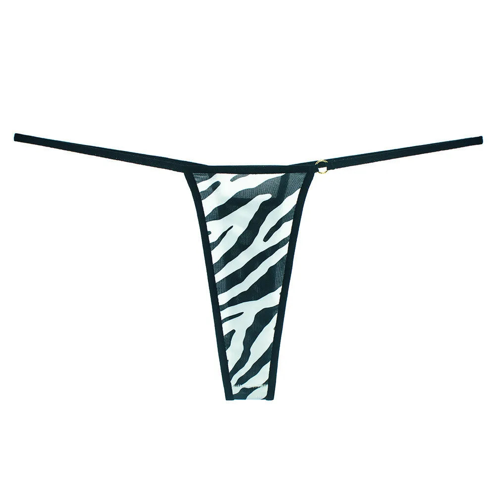 3 Pcs Printed Leopard/Zebra/Camouflage/Rabbit/Dot/Snake Thong Panties Seamless Underwear G Strings Underwear - The Clothing Company Sydney