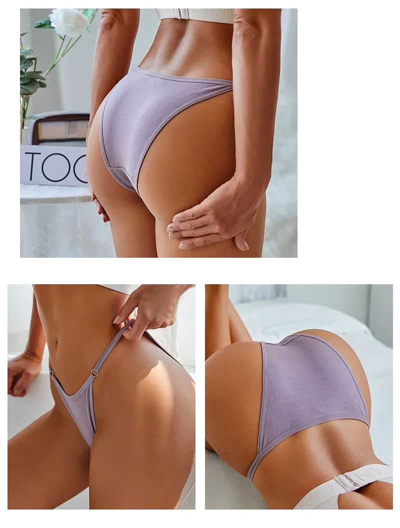 3 Pack Women's Cotton Panties Low Waist Bikini Briefs Ladies Underwear Soft Solid Underpants Lingerie The Clothing Company Sydney