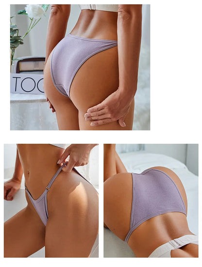 3 Pack Women's Cotton Panties Low Waist Bikini Briefs Ladies Underwear Soft Solid Underpants Lingerie The Clothing Company Sydney