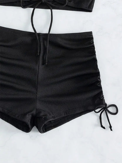Summer Black Swimsuits Tankini Sets Swimwear Sports Beach Wear Two-Piece Bathing Suits Pool Women's Swimming Suits The Clothing Company Sydney