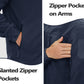 Full Zip Up Tactical Green Fleece Jacket Thermal Warm Work Coats Men's Pockets Safari Jacket Hiking Outwear Windbreaker - The Clothing Company Sydney