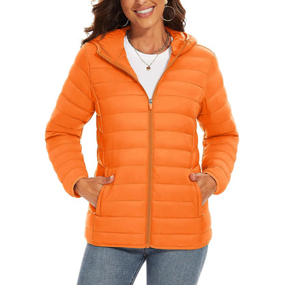 Warm Puffer Jackets Hooded Womens Full Zip Multi-pockets Quilted Jacket Winter Waterproof Camping Down Coat Lightweight Parka The Clothing Company Sydney