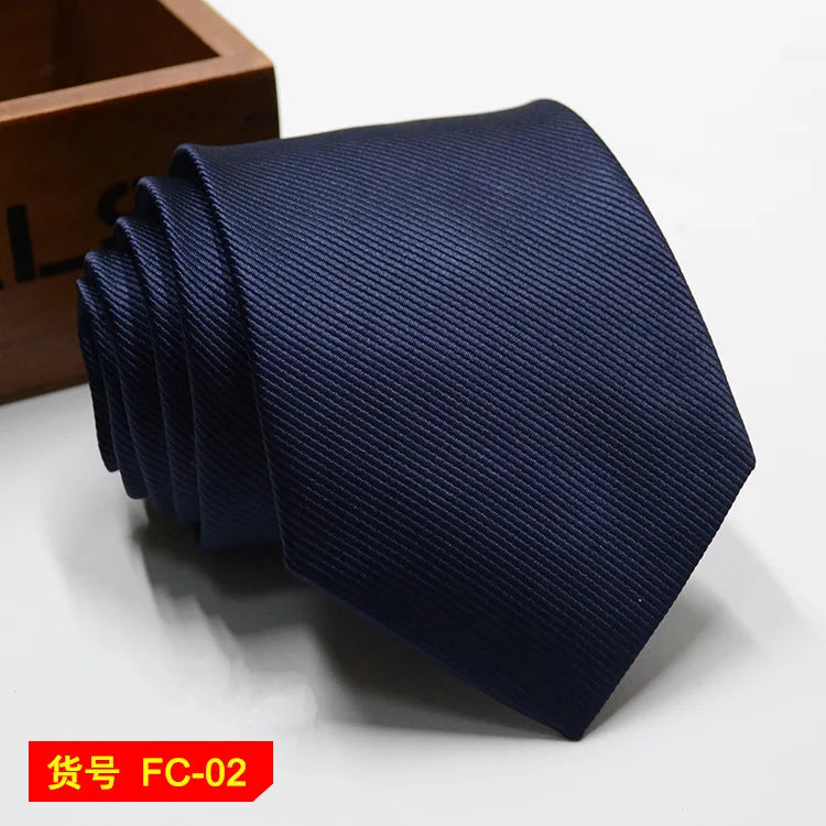 Men's Jacquard Ties – 7-8cm Floral & Solid Neckties The Clothing Company Sydney