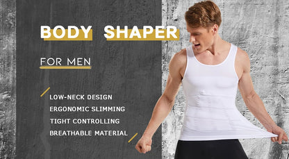 Men's Body Shaper Vest Shirt Abs Gym Workout Compression Tank Top Sleeveless Shapewear - The Clothing Company Sydney