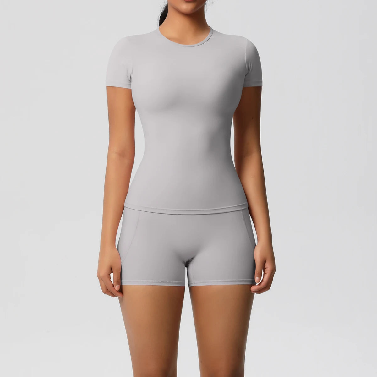 Workout Sportswear 2 Piece Piece Female Yoga Shirt Push Up Workout Clothes Outdoors Sport  High Waist  Fitness Sport Shorts - The Clothing Company Sydney