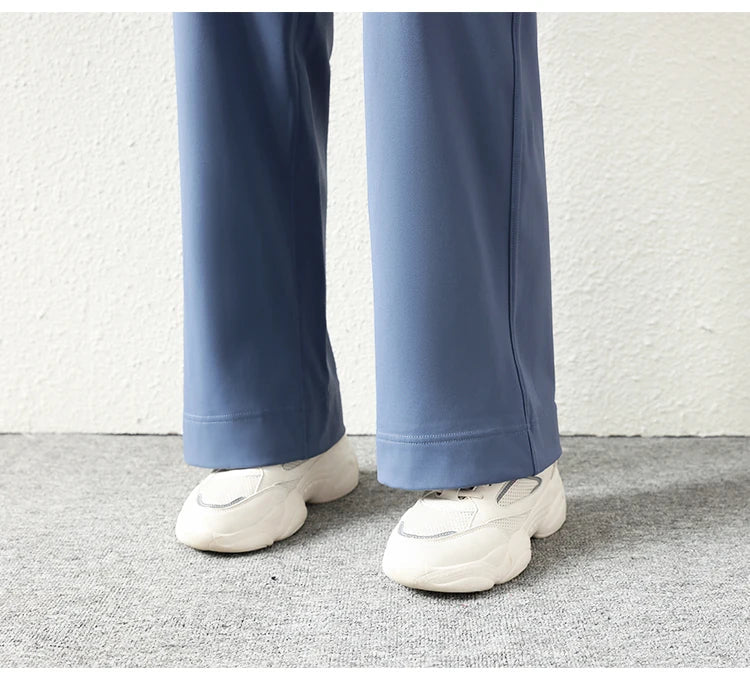 Women's Casual Loose Straight Running Sweatpants Wide Leg Drawstring Design With Side Pockets Leggings Yoga Pants The Clothing Company Sydney