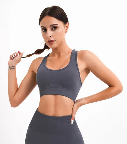 Tank Top Women's Gym Yoga Bra Padded Sports Bra Removable Workout Push Up Crop Top Fitness Bra Athletic Sportswear The Clothing Company Sydney