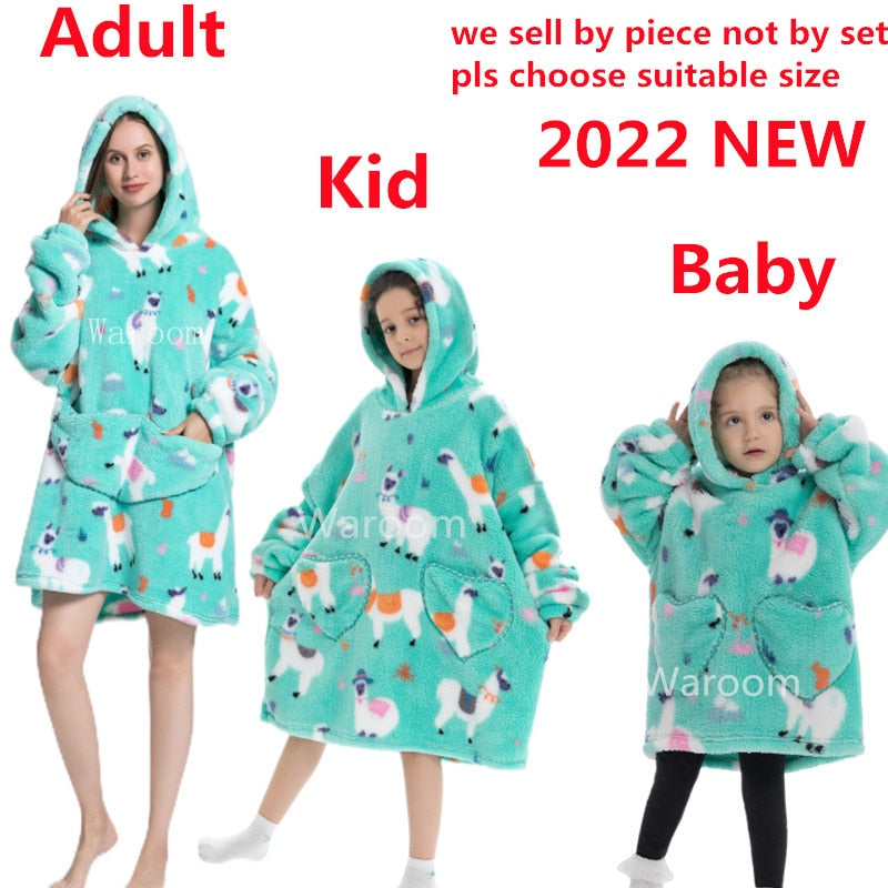 Oversized Hooded Blanket for Adult Child Wearable Blankets for Winter Warm Outdoor Hoodie Sweatshirt The Clothing Company Sydney