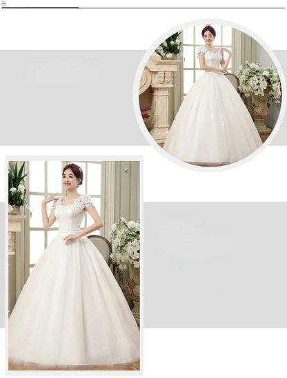 Plus Size Wedding Dress Floor-length Back Strap Lace Flower Wedding Dress The Clothing Company Sydney