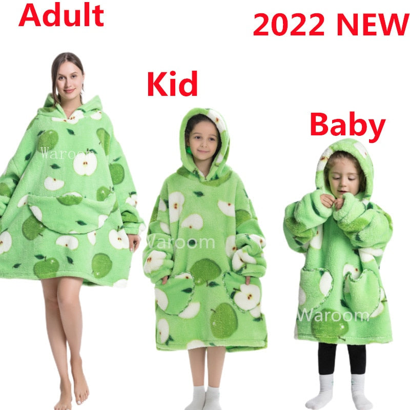 Oversized Hooded Blanket for Adult Child Wearable Blankets for Winter Warm Outdoor Hoodie Sweatshirt The Clothing Company Sydney