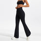 2 Piece Sports Suit Women Half Zipper Long Sleeves Slim Yoga Set Flared Activewear Gym Workout Sportswear The Clothing Company Sydney