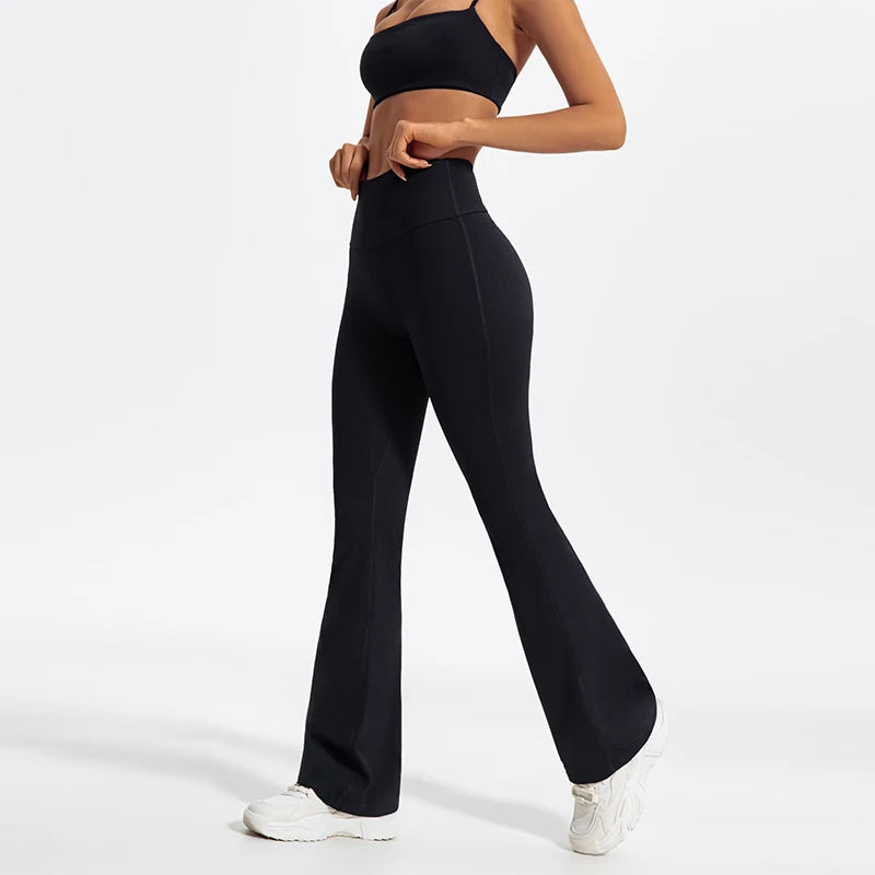 2 Piece Sports Suit Women Half Zipper Long Sleeves Slim Yoga Set Flared Activewear Gym Workout Sportswear The Clothing Company Sydney