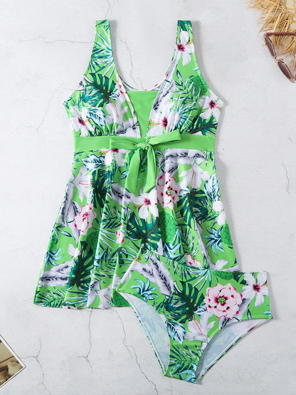 Floral Tankini Set 2 Piece Women Swimsuit High Waist Swimwear Bathers Bathing Swimming Suit Summer Beachwear - The Clothing Company Sydney