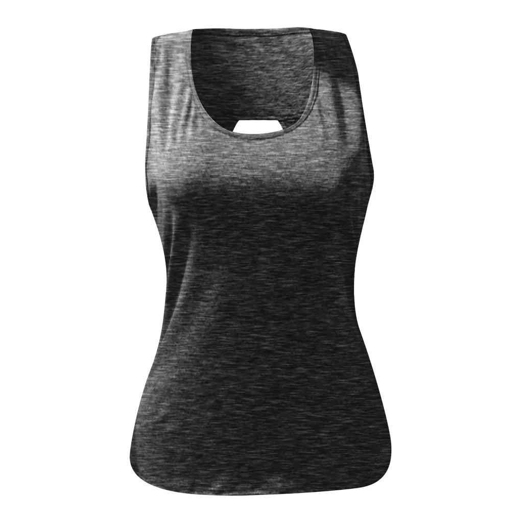 Women's Yoga Tops Loose Thin Sports Vest Breathable Sleeveless T-shirt Gym Fitness Running Shirts Tank Tops - The Clothing Company Sydney