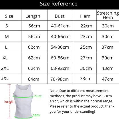 Men's Body Shapewear Corset Vest Shirt Compression Underwear Sports Vest Body Shaper - The Clothing Company Sydney