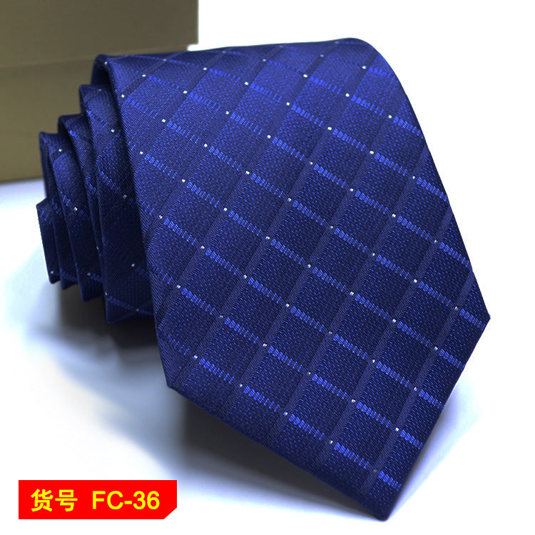 Men's Jacquard Ties – 7-8cm Floral & Solid Neckties The Clothing Company Sydney