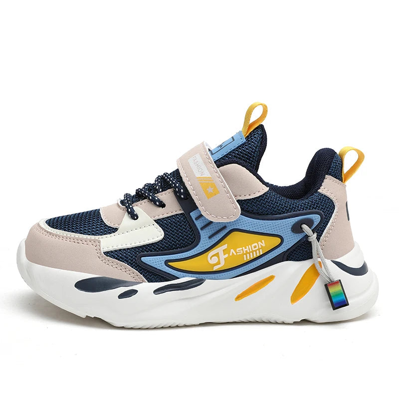 Boys’ Breathable Mesh Sneakers – Non-Slip Lightweight Kids Sports Shoes with Hook & Loop Closure (Ages 7–13) The Clothing Company Sydney