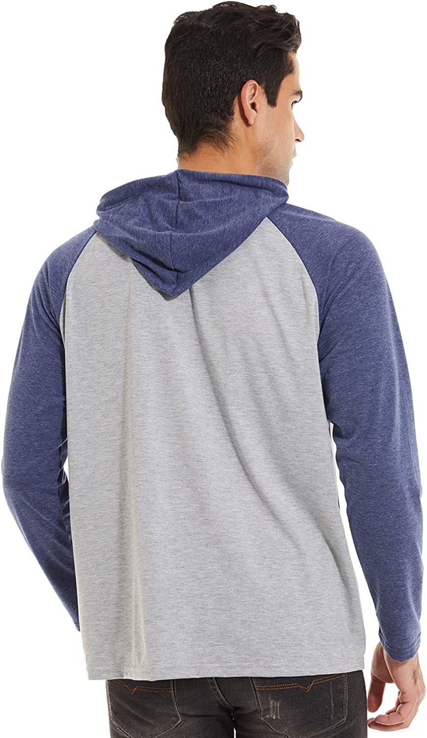 Men's Hoodies Sweatshirts Long Sleeve Solid Patchwork Single Breasted Drawstring Lightweight Casual Street Home Clothing Top The Clothing Company Sydney