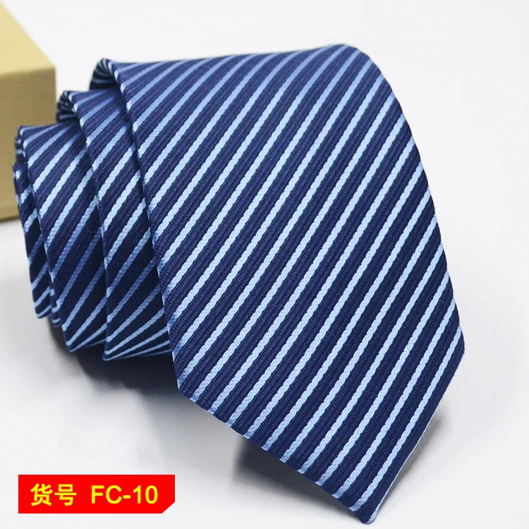 Men's Jacquard Ties – 7-8cm Floral & Solid Neckties The Clothing Company Sydney