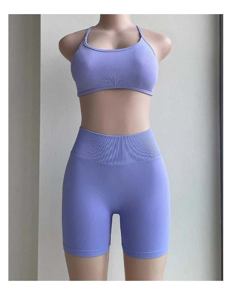 Solid Seamless Half Pants Women Soft  Fitness Outfits Yoga Gym Running Bike Wear Bicycle Skorts The Clothing Company Sydney