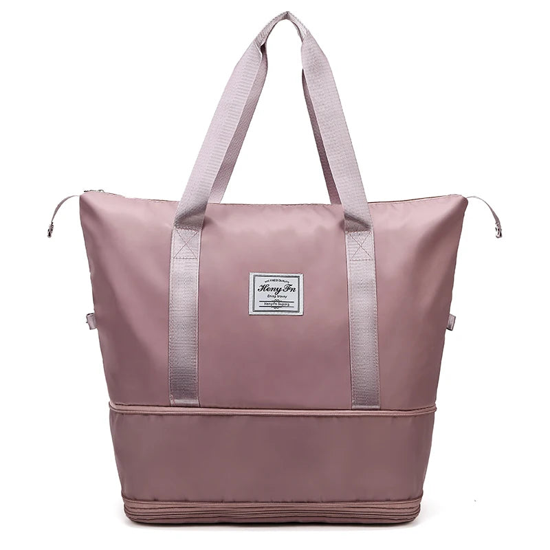 Travel Bag Women Shoulder Bag Casual Handbag Double Zipper Expansion Bag Large Bag Fashion Luggage Bag - The Clothing Company Sydney