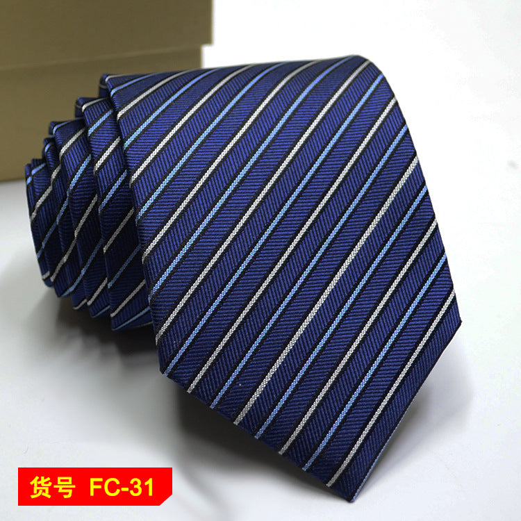 Men's Jacquard Ties – 7-8cm Floral & Solid Neckties The Clothing Company Sydney