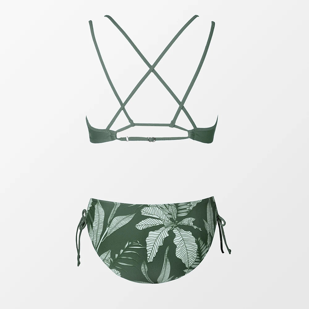 2 Piece Mid Waist Swimsuit Bikini Set The Clothing Company Sydney