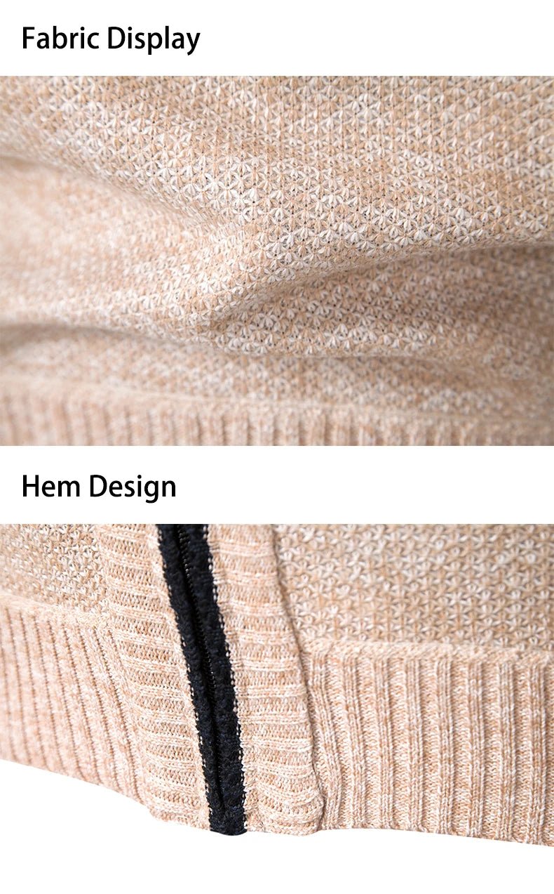 Men's Casual Stand Collar Sweater Zipper Cardigan The Clothing Company Sydney