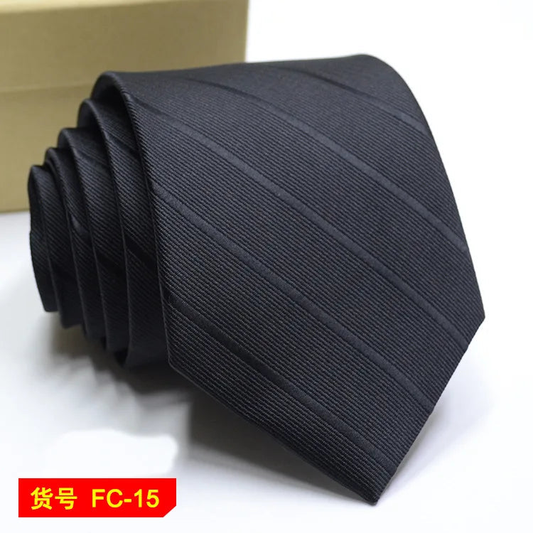 Men's Jacquard Ties – 7-8cm Floral & Solid Neckties The Clothing Company Sydney