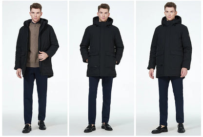 Men's parka jacket windproof warm outerwear Thicken puffer coat for winter The Clothing Company Sydney