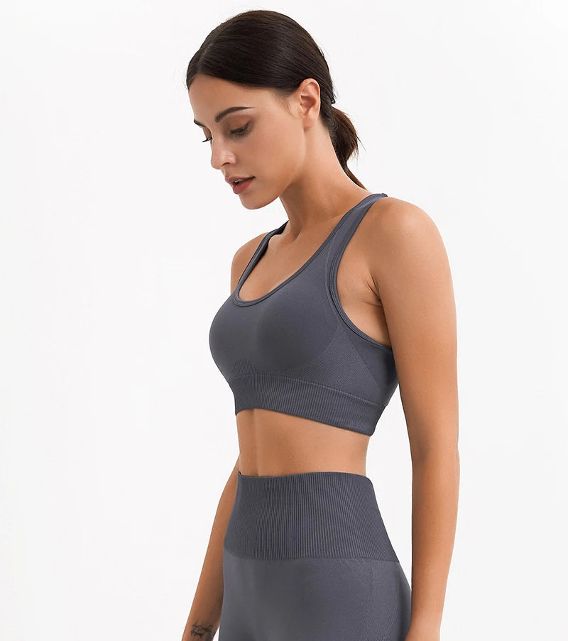 Tank Top Women's Gym Yoga Bra Padded Sports Bra Removable Workout Push Up Crop Top Fitness Bra Athletic Sportswear The Clothing Company Sydney