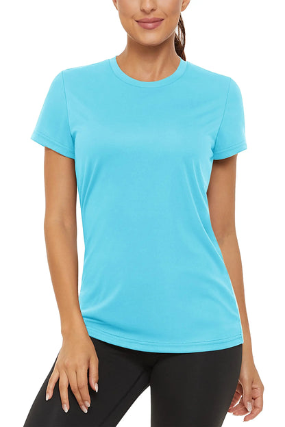 Summer Casual T-shirts UPF 50+ Quick Dry Womens Skin Sun Protection T-shirt Outdoor Running Swim Athletic T shirts Tops - The Clothing Company Sydney