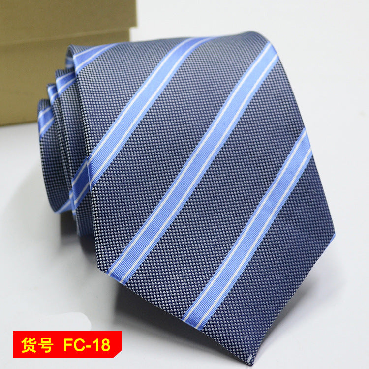 Men's Jacquard Ties – 7-8cm Floral & Solid Neckties The Clothing Company Sydney
