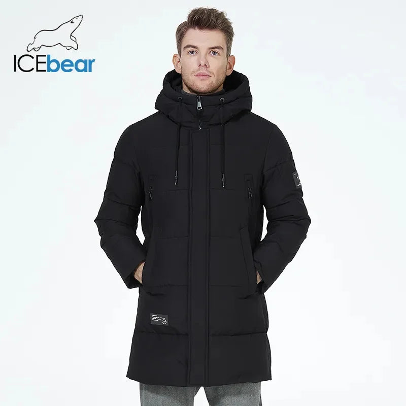 Men's winter jackets for men casual cotton coat mid-length Puffer Parkas - The Clothing Company Sydney