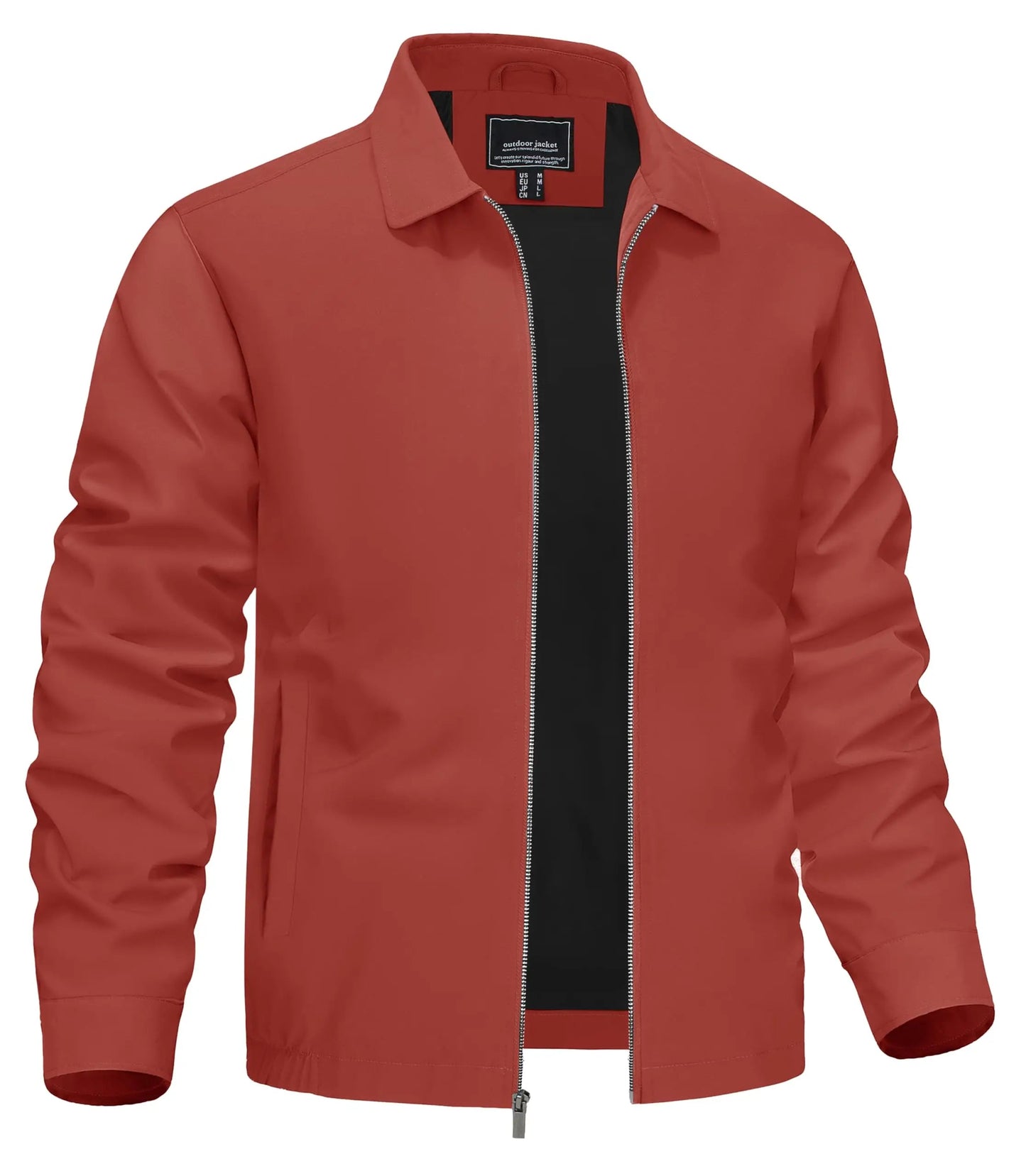 Lightweight Work Jackets Mens Fashion Tunic Style Zipper Pockets Bomber Jackets Full Zip Spring Fall Outerwear The Clothing Company Sydney